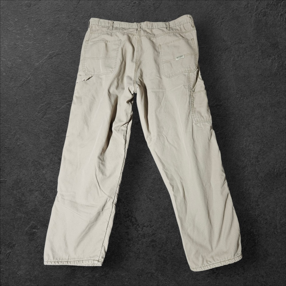 Wrangler Pants‎ Mens 38x32 Brown Cargo Fleece Lined Workwear Carpenter Utility - Picture 4 of 10